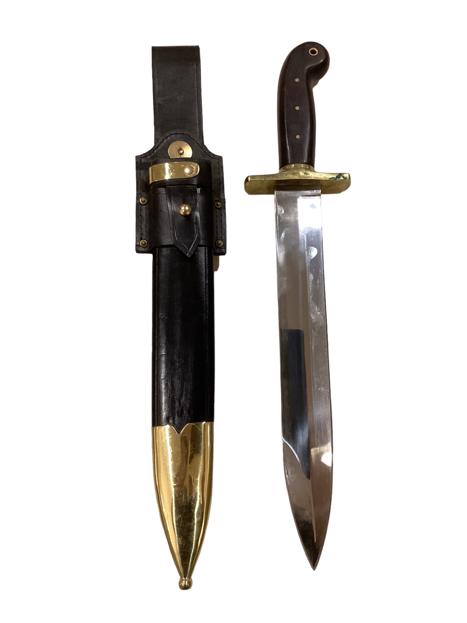 Riflemanís Knife in Sheath: Riflemanís Knife in Sheath The blade measures 12î long. It is not marked.