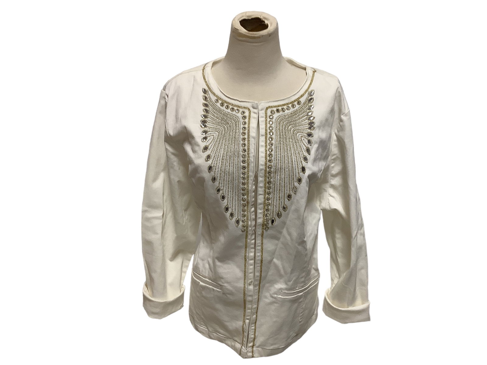 Canvas White Jacket by Ashley Stewart (1 of 6)