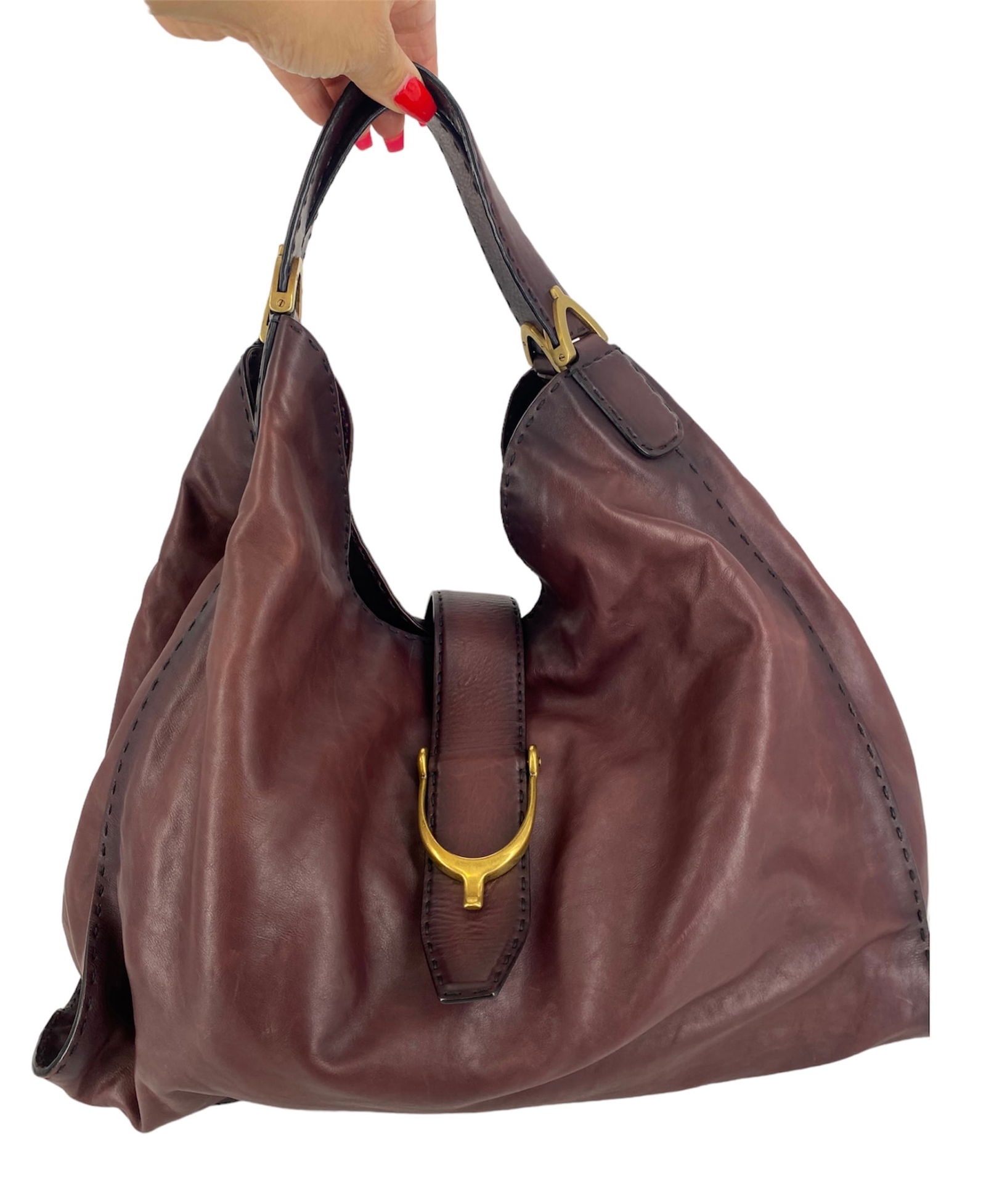 Leather Gucci Handbag (1 of 8)