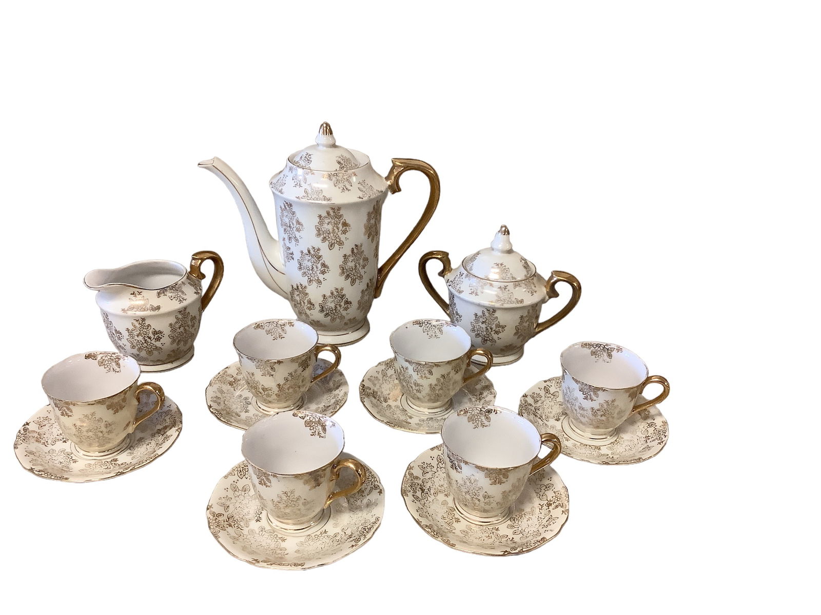 Fairyland China Occupied Japan Hand Painted Demitasse Set (1 of 2)