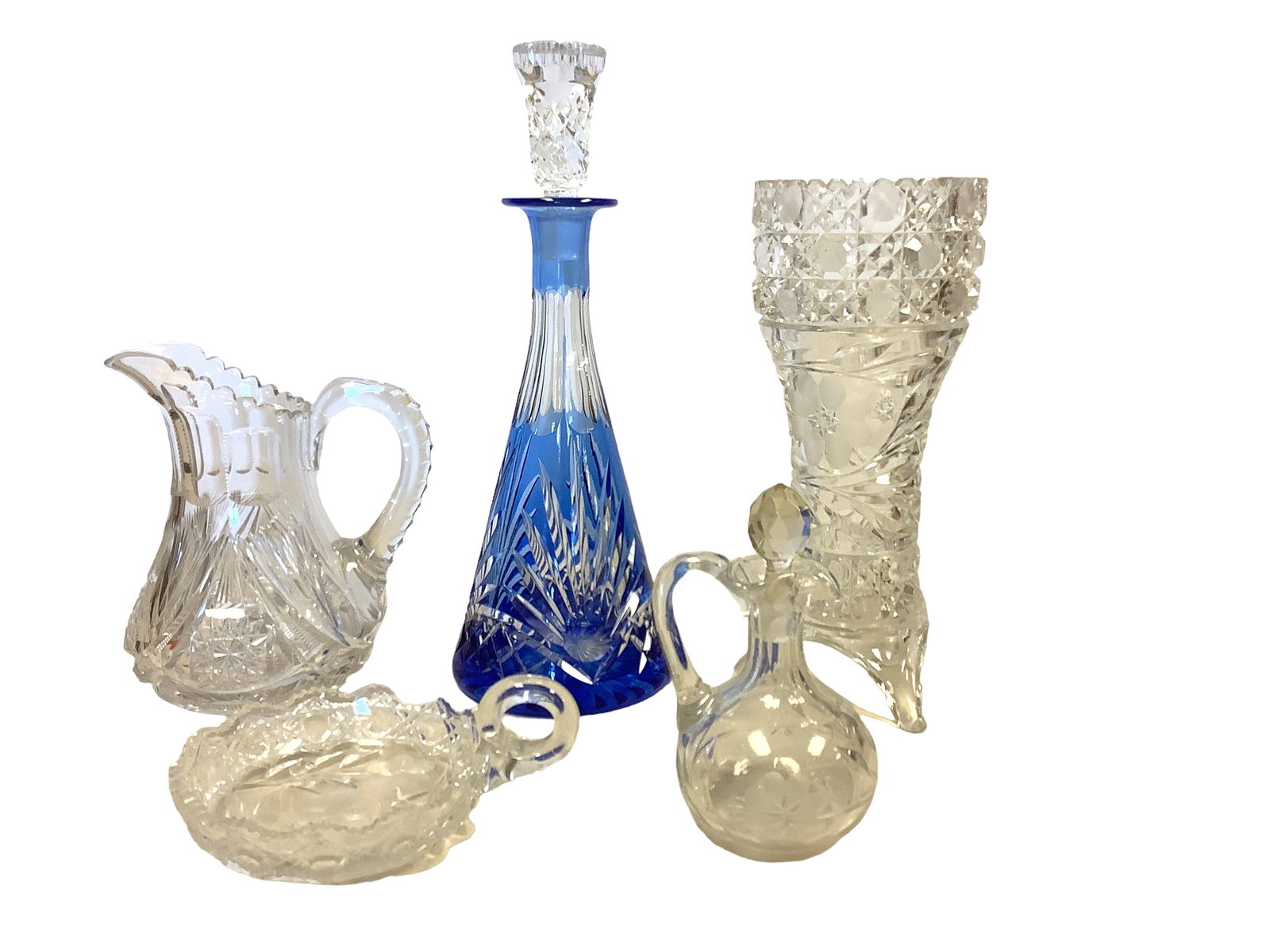 Cut Glass Lot of (5) (1 of 3)