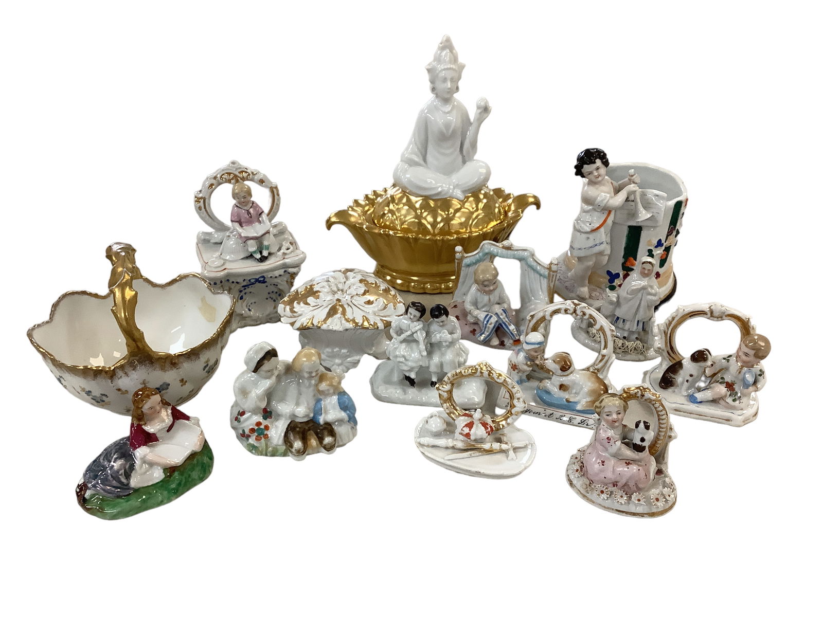 Lot Of (14) German Porcelain Figurines. (1 of 4)