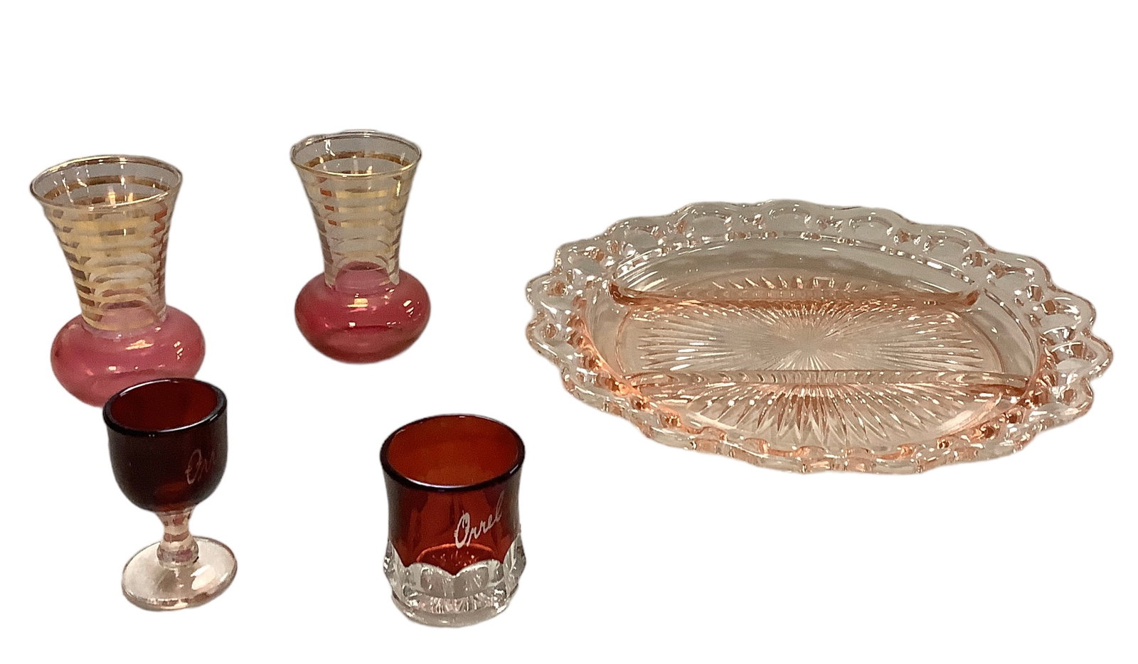 Assorted Depression Glassware Pieces (1 of 3)