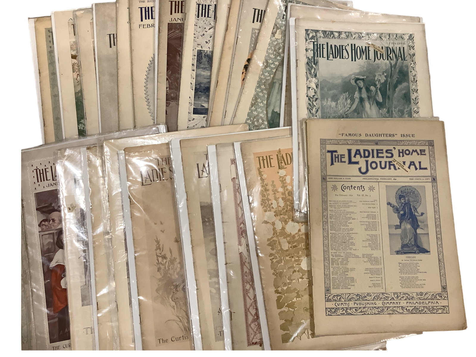 Ladiesí Home Journal: Ladiesí Home Journal 26 Ladiesí Home Journal magazines. Most in plastic. 1892 to 1898.