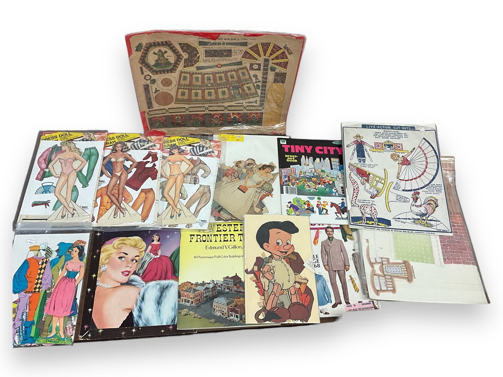 Vintage Cut Paper Dolls & Ephemera: Vintage Cut Paper Dolls & Ephemera Snow White, Cut and Assemble a Western Frontier Town, 1968 Newsweek, Furniture and more.