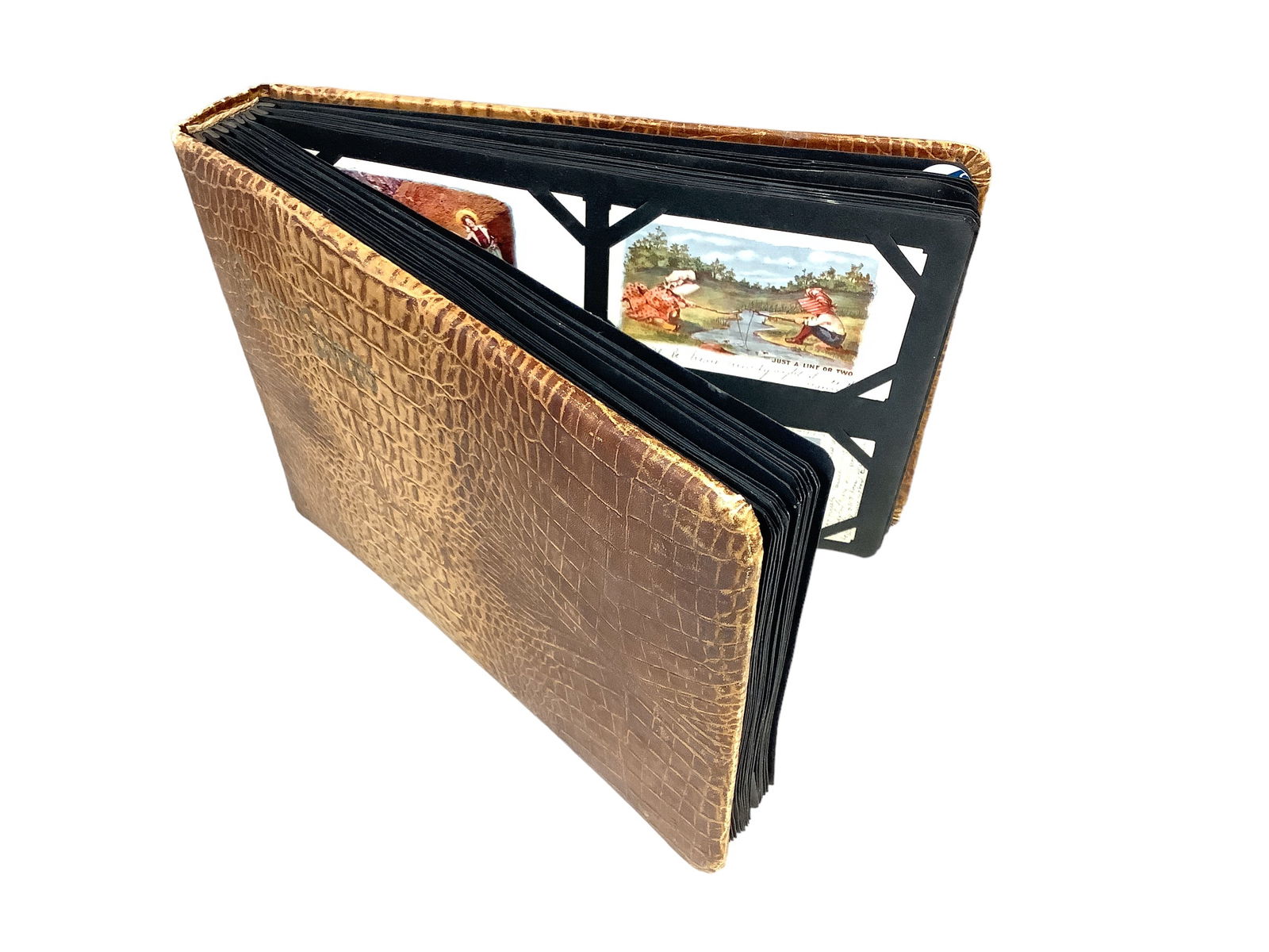 Vintage Leather Postcard Album (1 of 3)