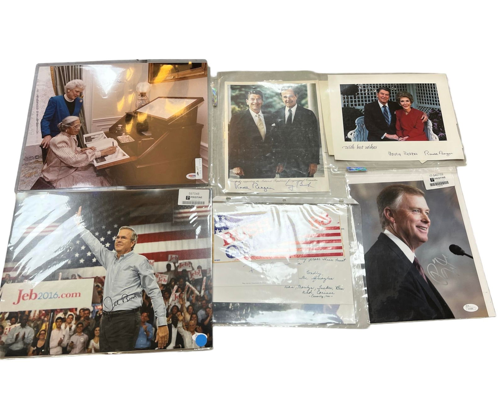 Miscellaneous Political Lot Including Signed Photos of Barbara Bush & Nancy and Ronald Reagan (1 of 3)