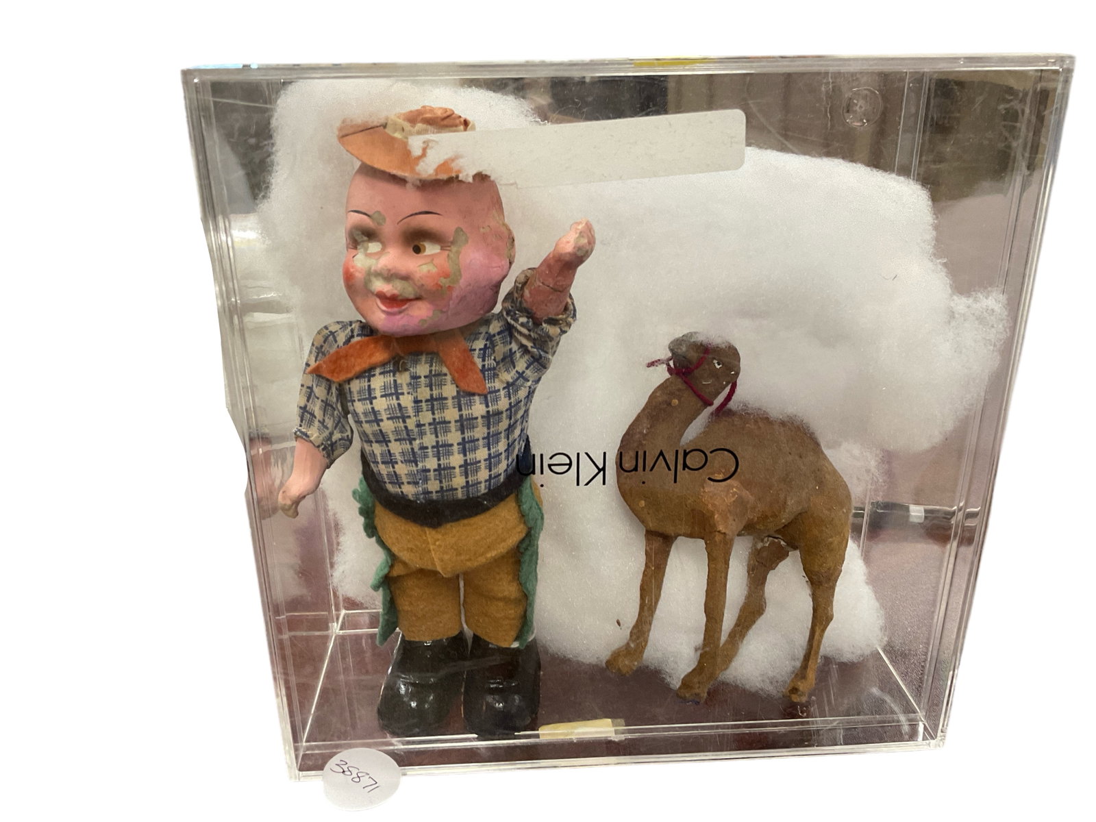 Papier-m‚chÈ, Cowboy Nodder with Camel: Papier-m‚chÈ, Cowboy Nodder with Camel Cowboy 8î H. 6î H camel.