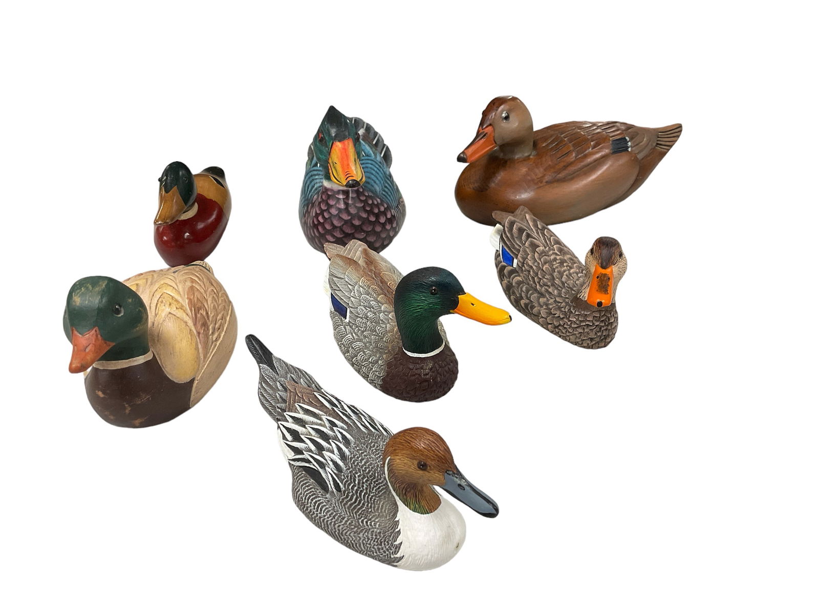 (7) Hand Carved Duck Decoys (1 of 3)