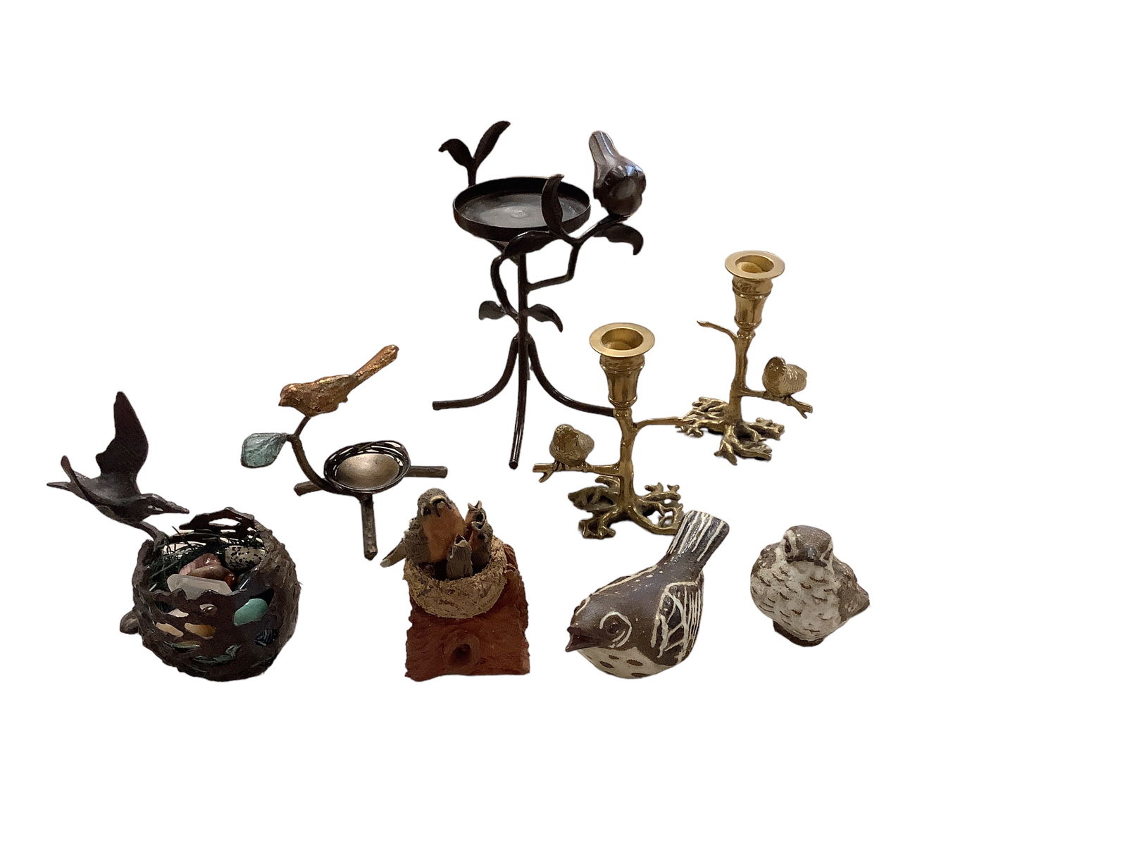 (8) Variety of Bird Figurines and Candle Holders (1 of 3)