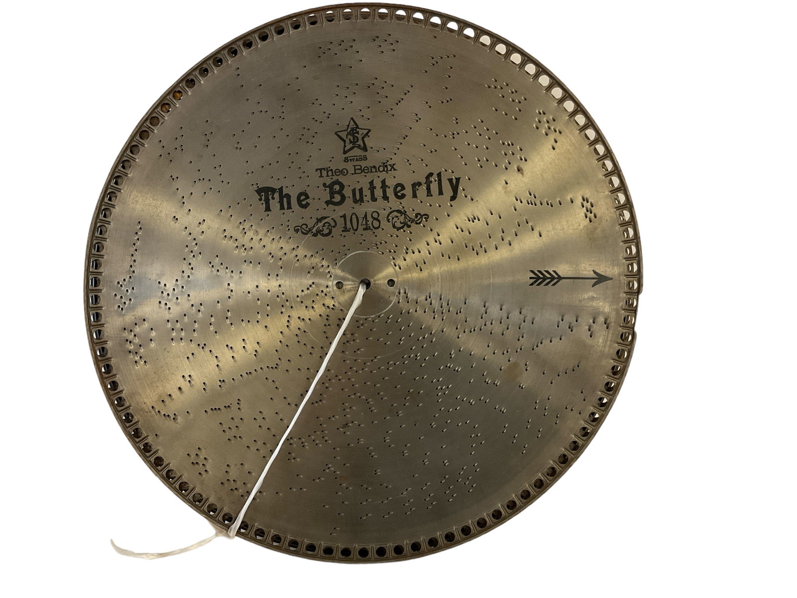 (6) Antique Regina Music Box Discs: (6) Antique Regina Music Box Discs 15.5 inches. Variety of tunes.