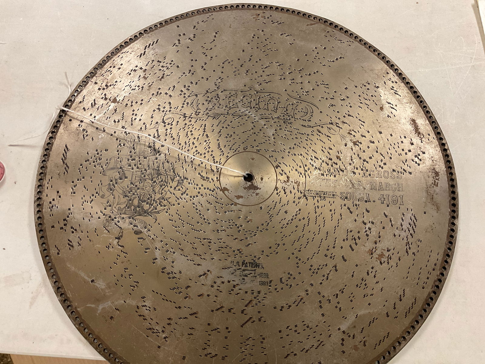 (6) Antique Regina Music Box Discs (1 of 2)