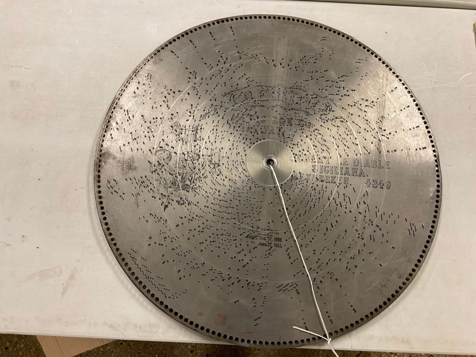 (6) Antique Regina Music Box Discs (1 of 2)