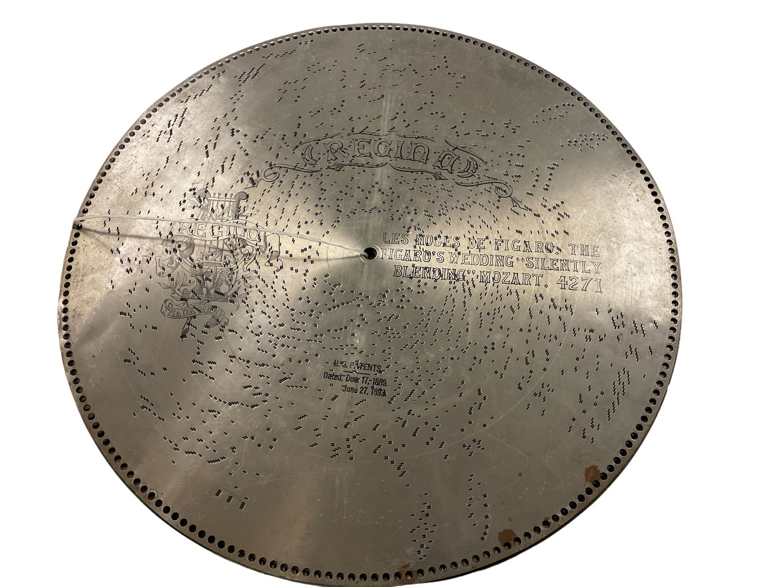 (6) Antique Regina Music Box Discs (1 of 2)