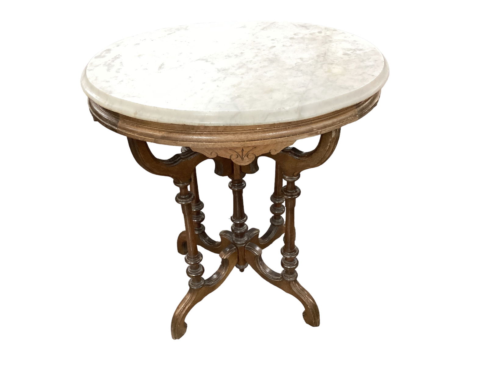 Eastlake Style Marble Top Oval Side Table (1 of 2)