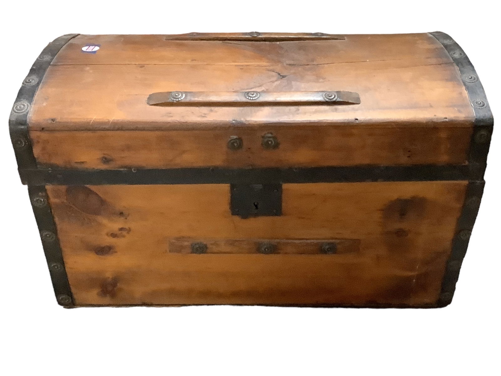 Small Wood Trunk with Metal Bands (1 of 1)
