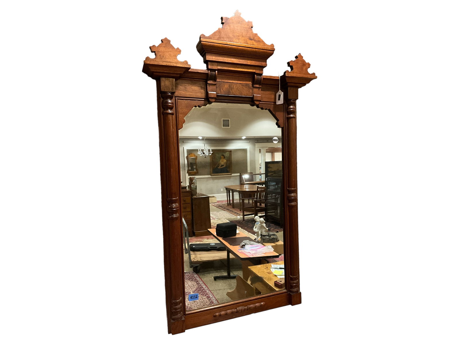 Eastlake Victorian Hanging Mirror 46 1/2 x 26 1/4 in. (118.1 x 66.7 cm.) (1 of 3)
