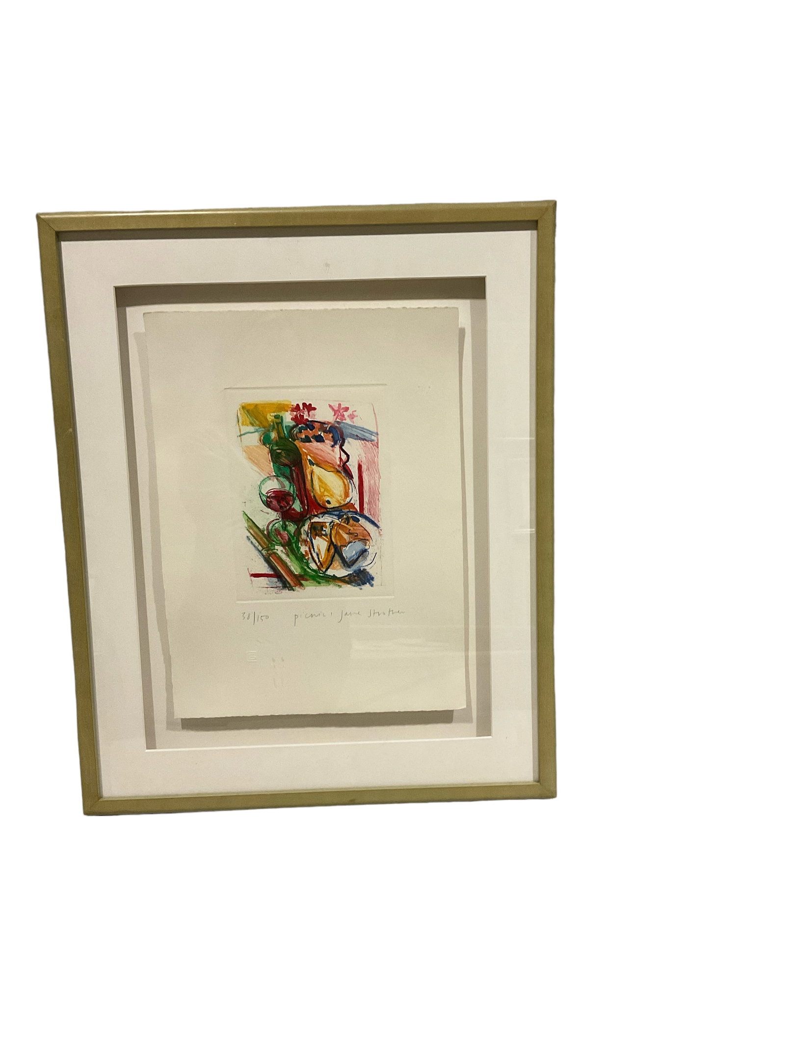 Jane Strother, UK , Picnic, Print, 22 x 18 in. (55.9 x 45.7 cm.): Jane Strother UK Picnic Print 38/150. Signed lower right. 22 x 18 in. (55.9 x 45.7 cm.)