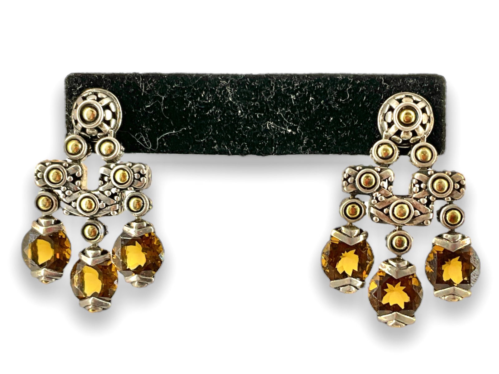 Pair of John Hardy Smoky Quartz Dangle Earrings (1 of 6)