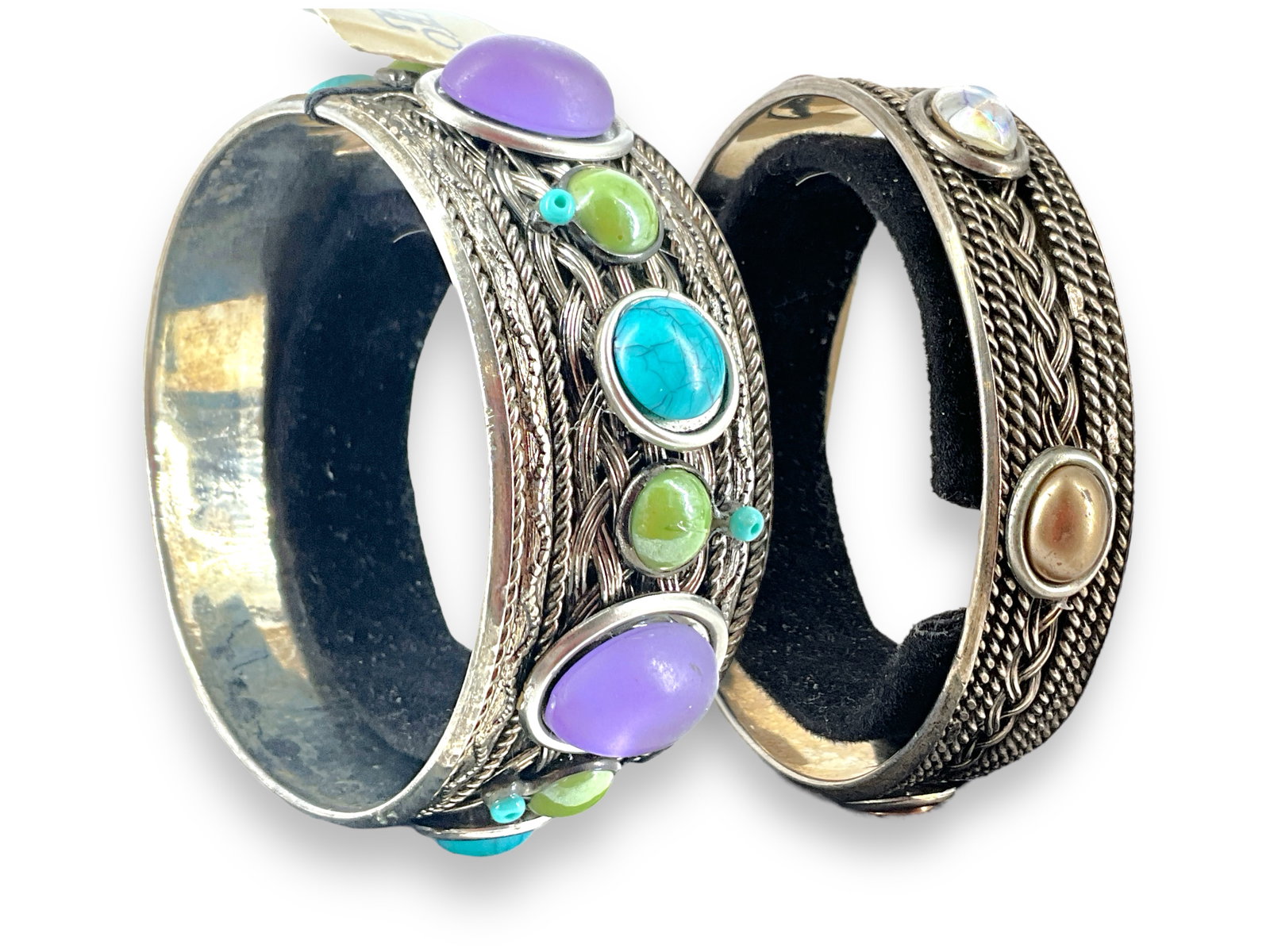 Two Sterling Bracelets With Colored Stones (1 of 6)