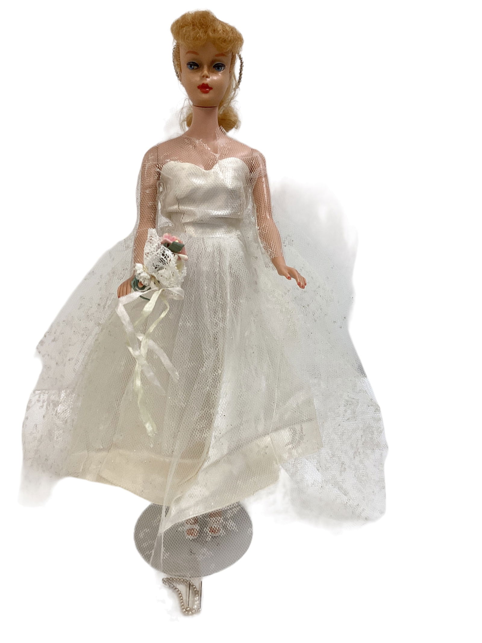 Blond Ponytail Barbie Wearing Wedding Day (1 of 7)