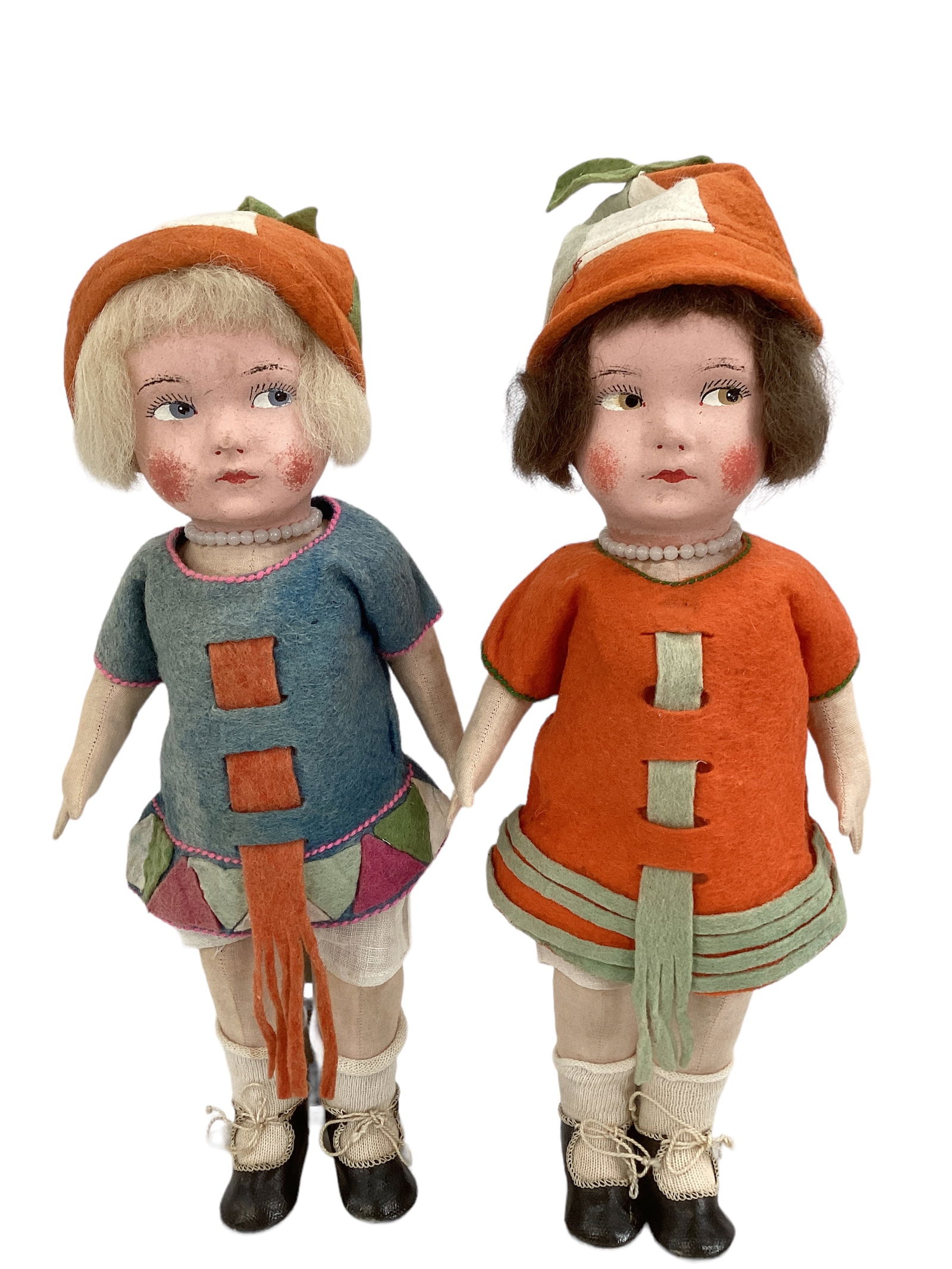 Pair 1920's French novelty dolls. (1 of 3)