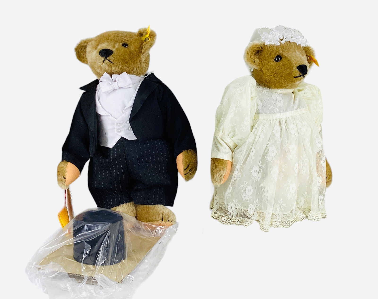 Set Steiff Bride and Groom bears MIB. (1 of 2)