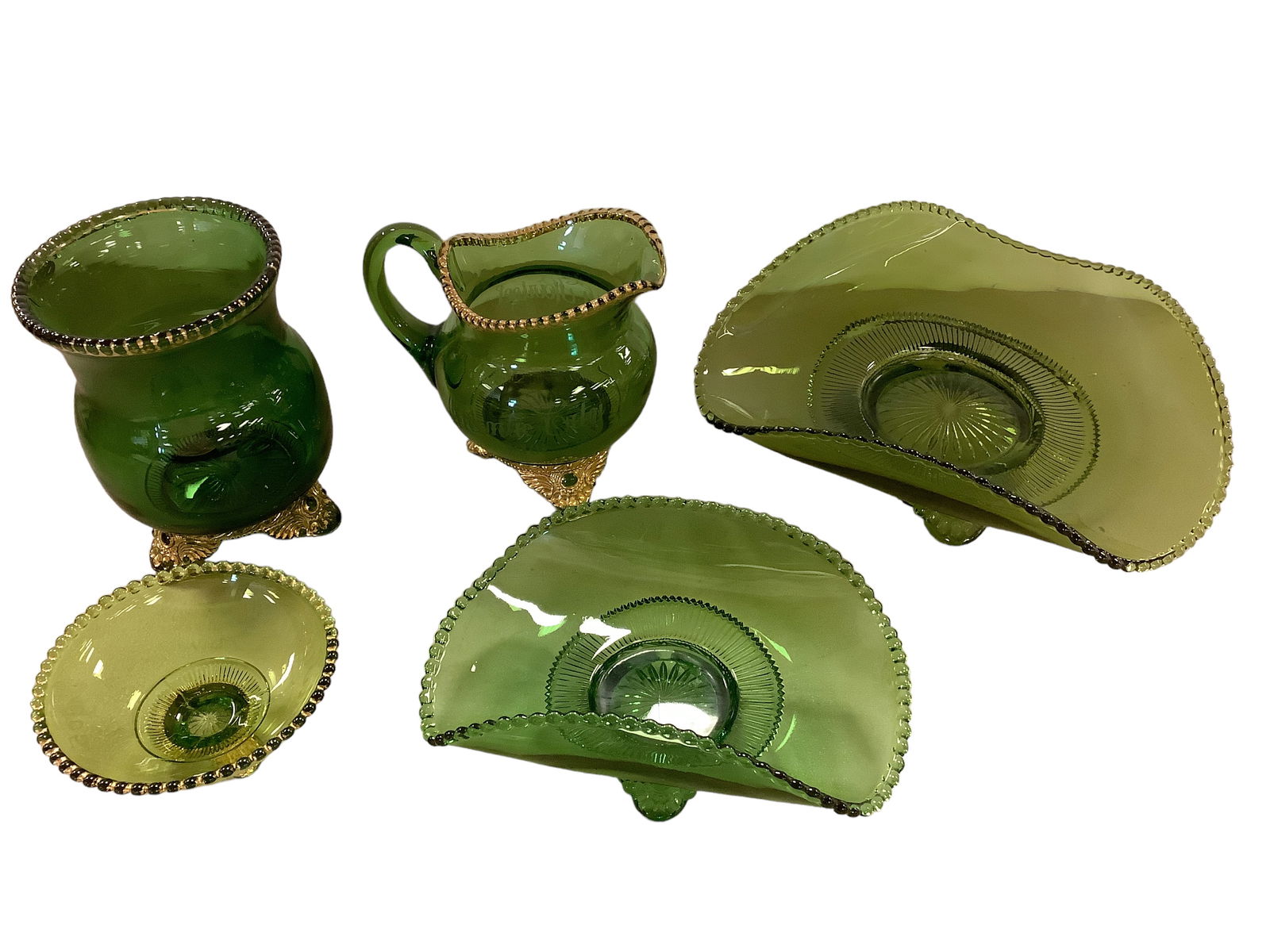 Collection of Colorado Green Emerald Glassware (1 of 5)