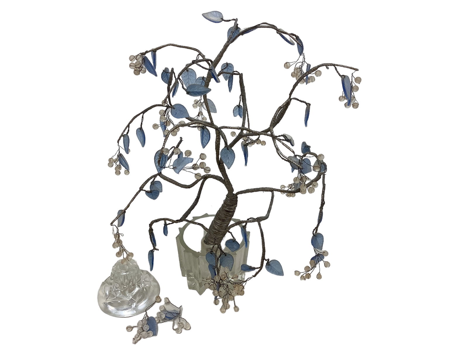 Vintage 16" Glass Bonsai Tree with Extra 2.75" Glass Base (1 of 3)