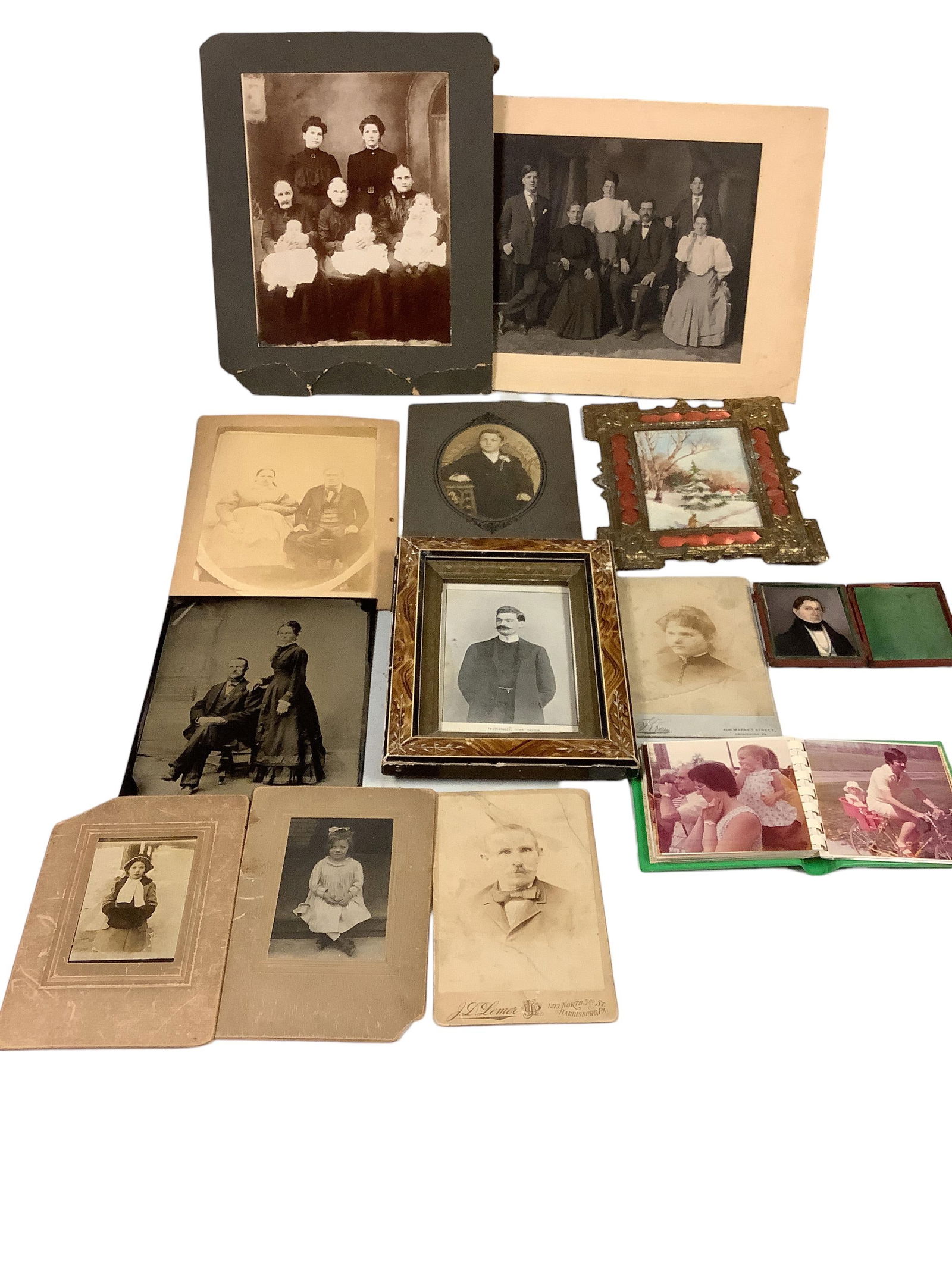 (10) Vintage Photos Including (1) Tintype Plus 1960s Brag Book and Other Items (1 of 1)