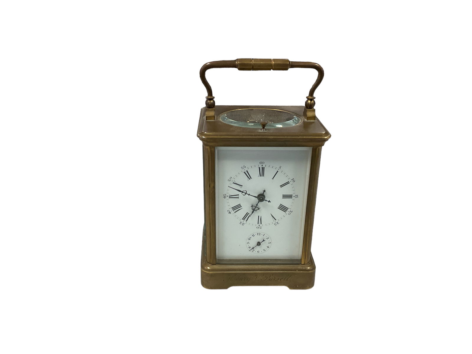French Polished Brass Grande. Carriage Clock (1 of 9)