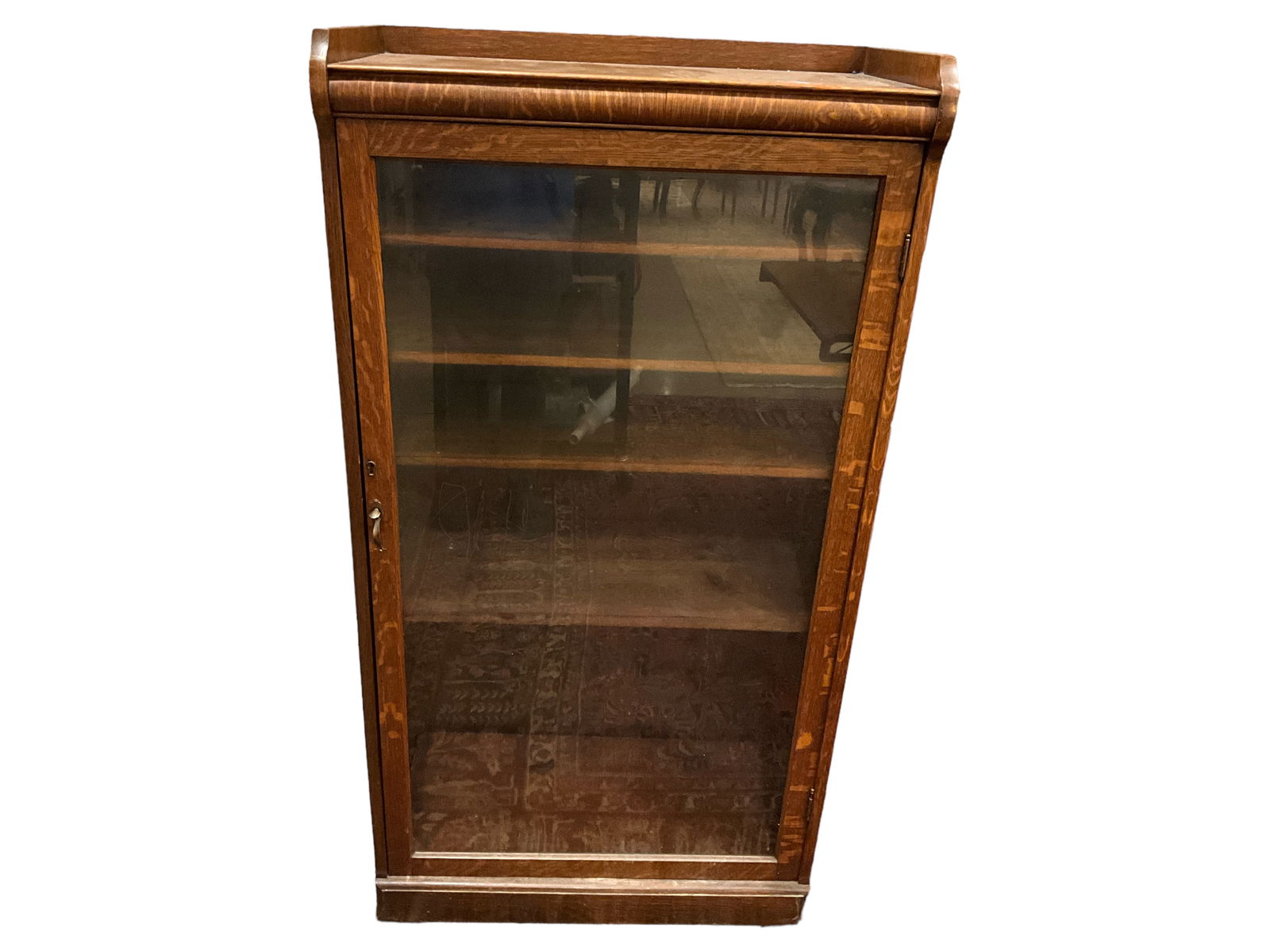 Oak One Door Cabinet 54 3/4 x 28 1/2 x 13 3/4 in. (139.1 x 72.4 x 34.9 cm.) (1 of 8)