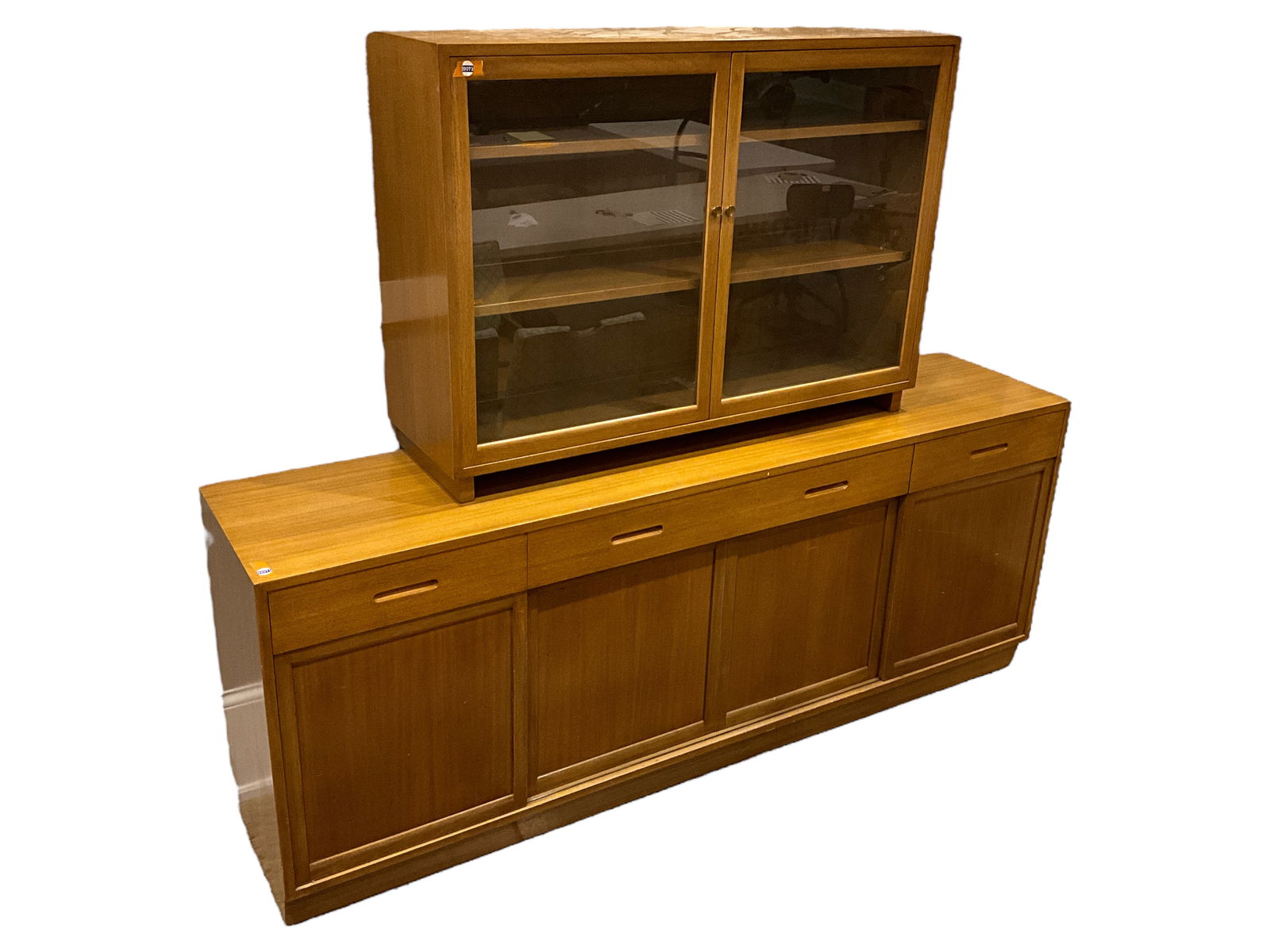 Dunbar Mid-Century Modern Two-Piece Cabinet 67 x 81.8 x 18 in. (170.2 x 207.8 x 45.7 cm.) (1 of 10)