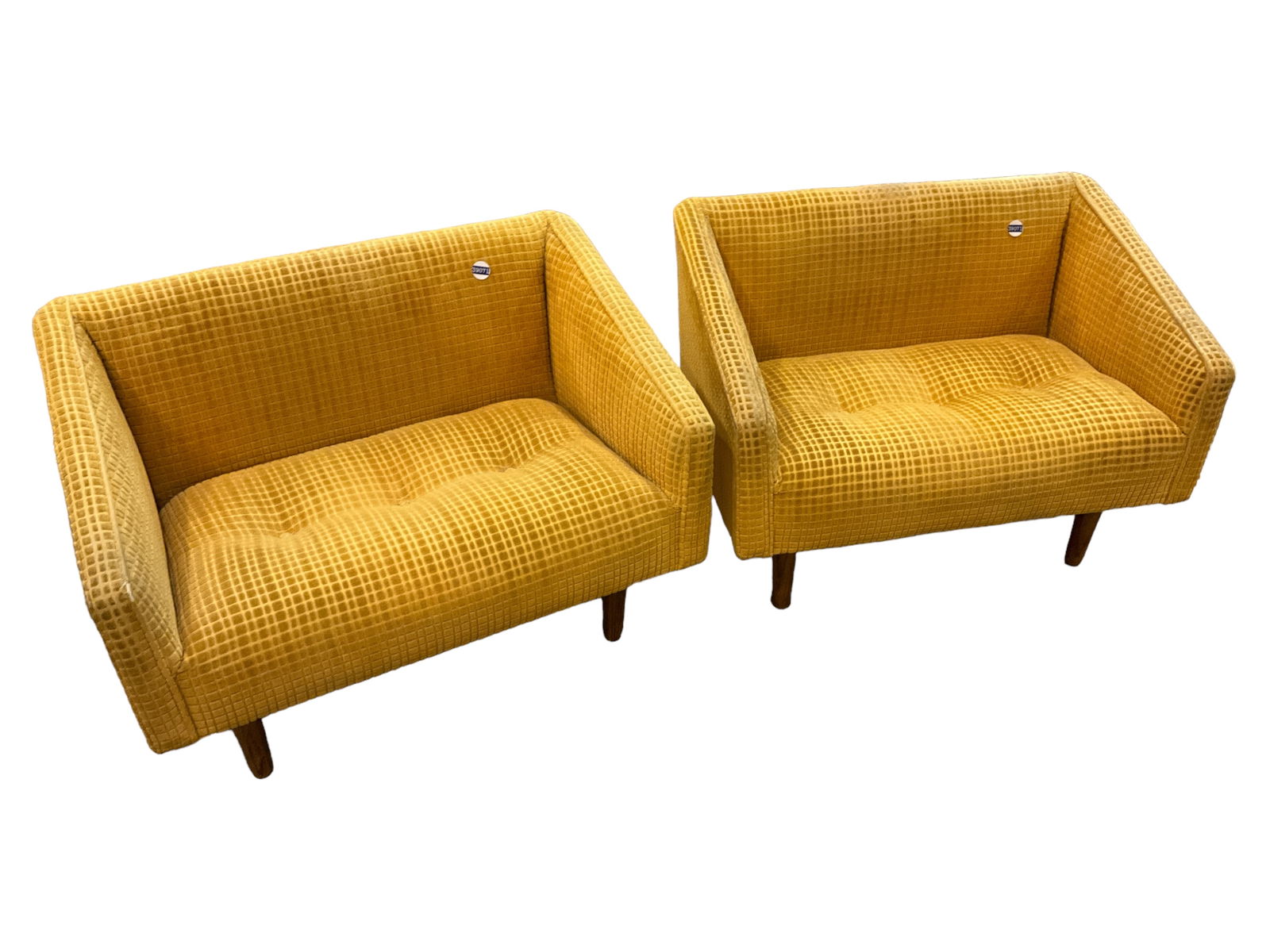 (2) Mid Century Modern Child Size Sofas 20 x 28 x 18 in. (50.8 x 71.1 x 45.7 cm.) (1 of 7)