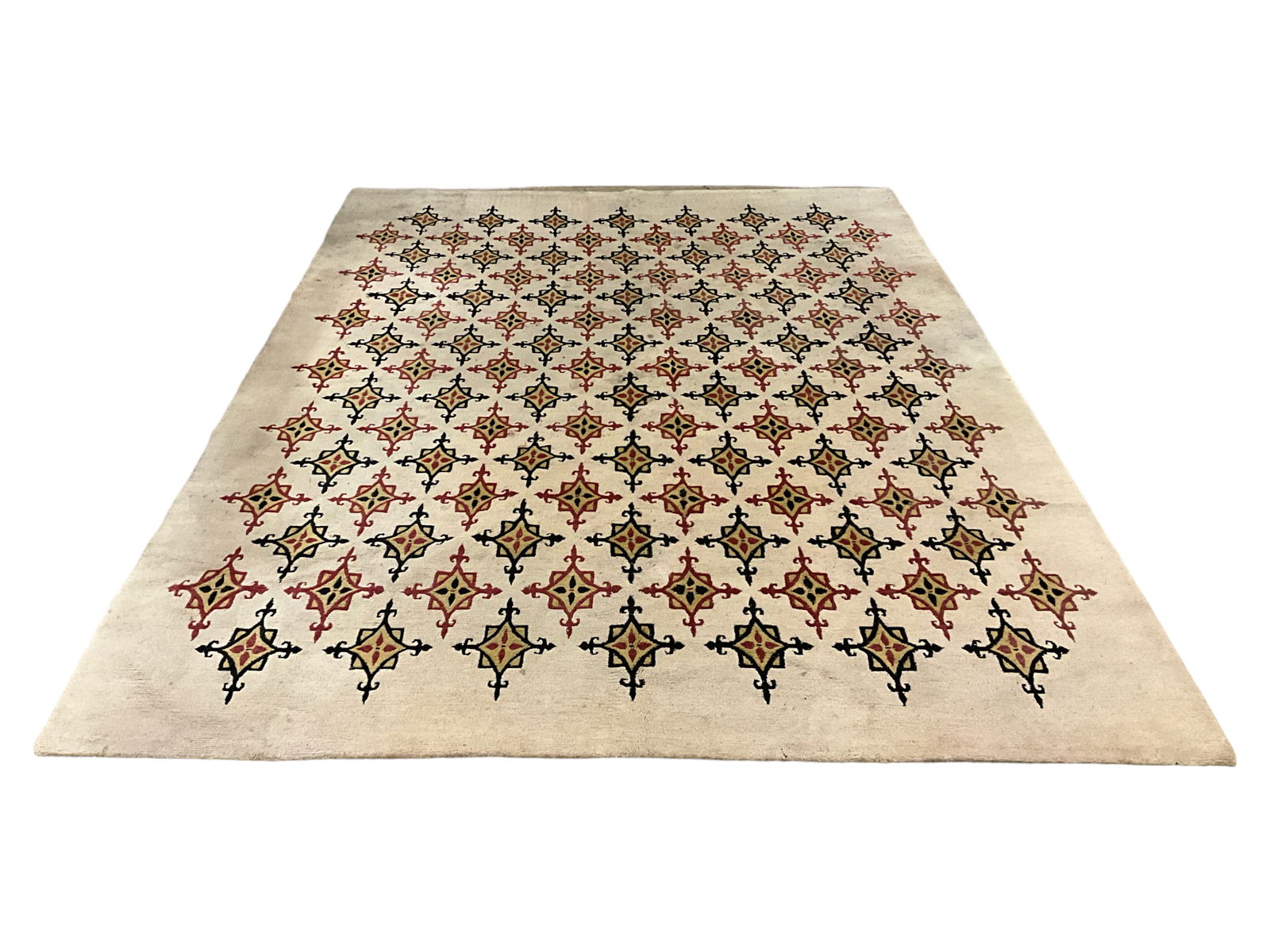 Oriental Rug-Hand Woven Indo Gabbeh Mid Century Modern, circa 2000's 9' x 11'2" (1 of 13)