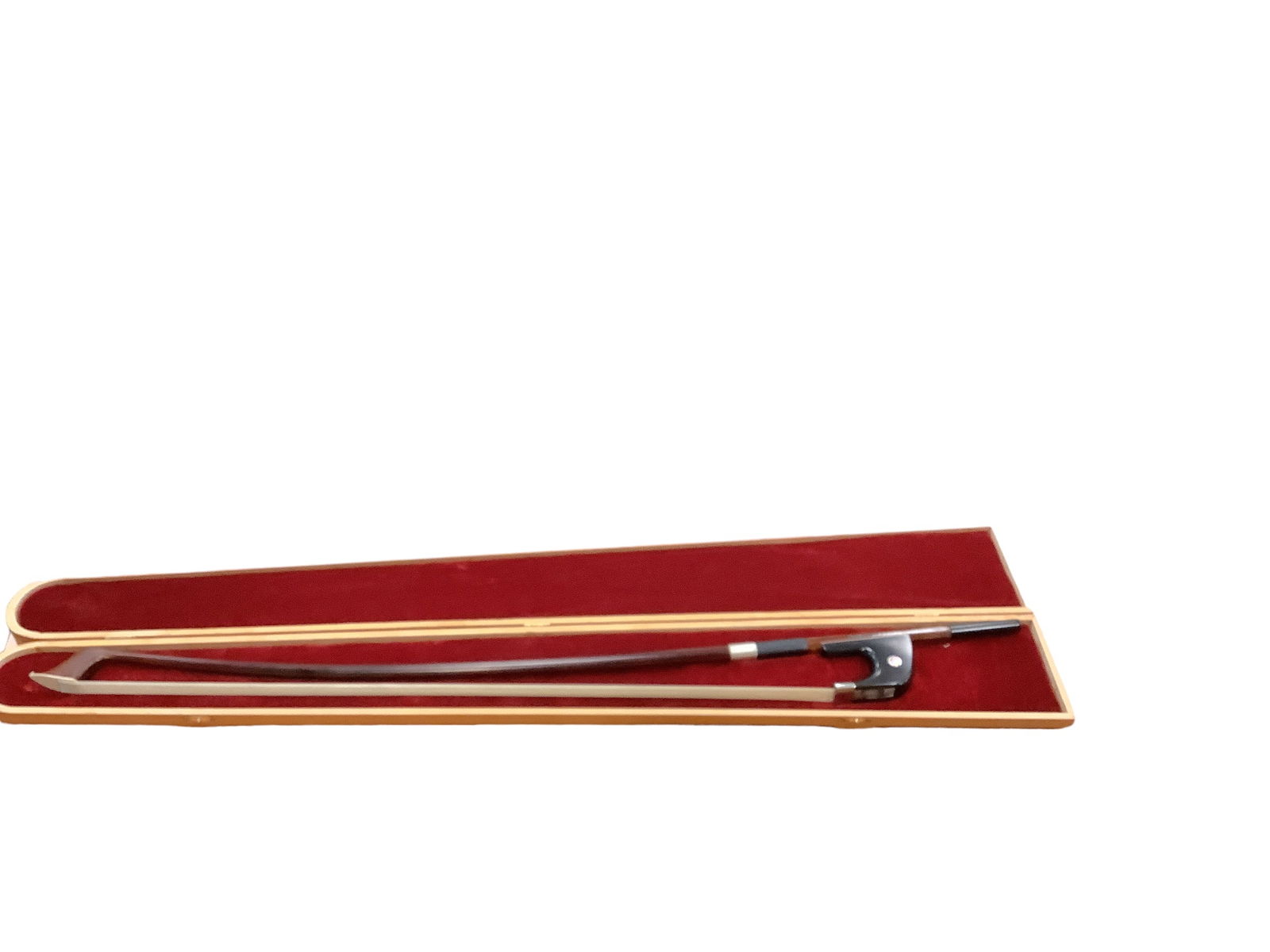 German Style Adolf Berger Double Bass Bow with Case (1 of 5)