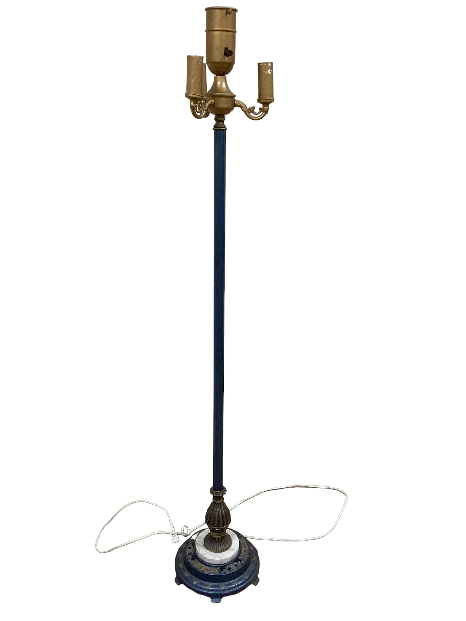 4 Light Floor Lamp with Marble Base 58" H (1 of 2)