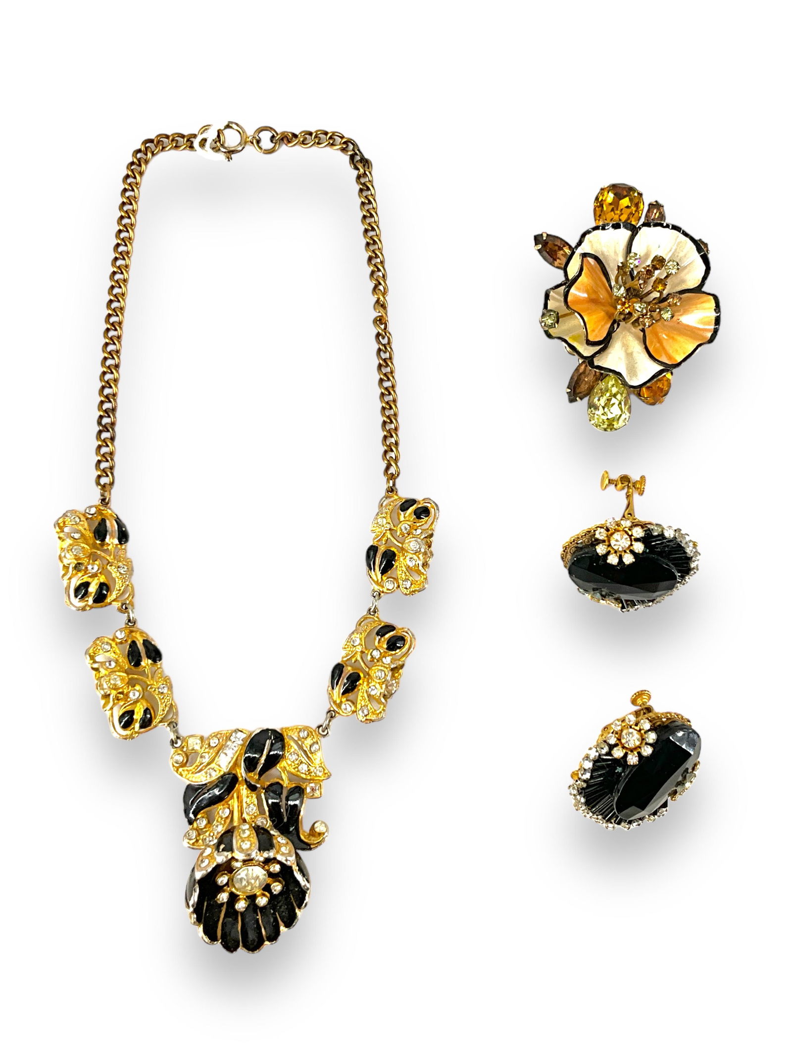 Beautiful Vintage Costume Jewelry Signed "vendome" And "haskell" Auction