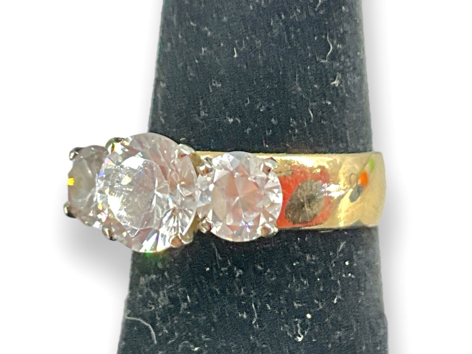 Gold and DiamantÈ Ring and Earrings (1 of 7)