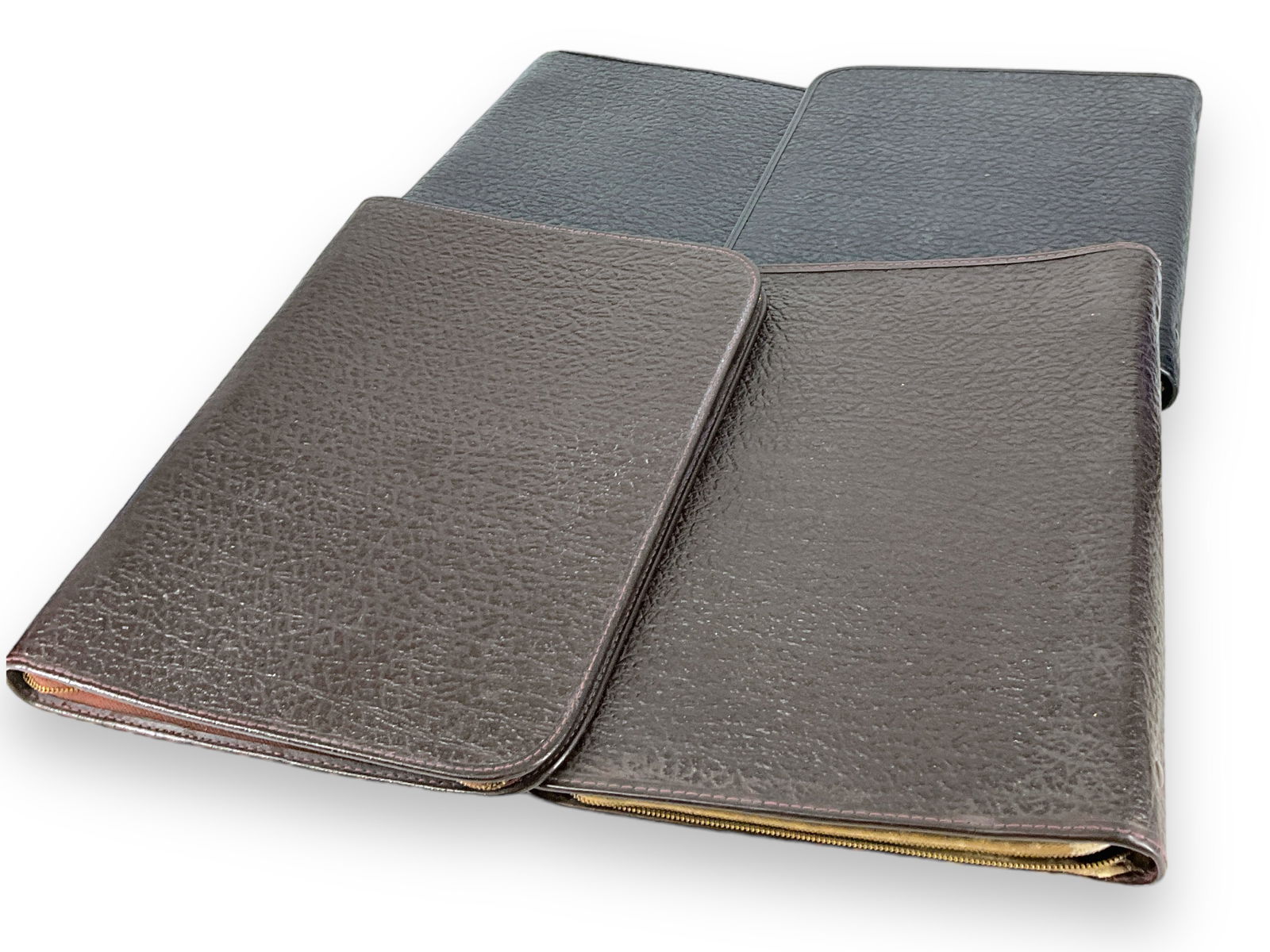 Four Zippered Leather Stamp Albums/Binders (1 of 12)