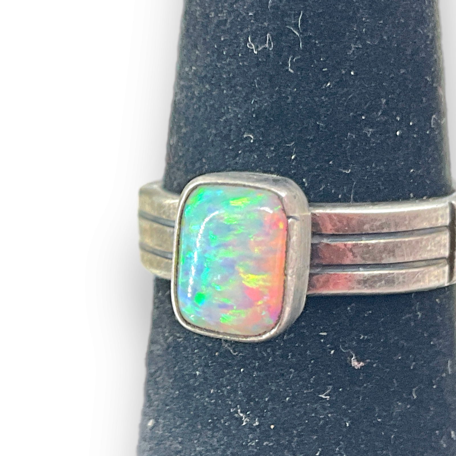 Sterling and Opal Stone Ring (1 of 5)