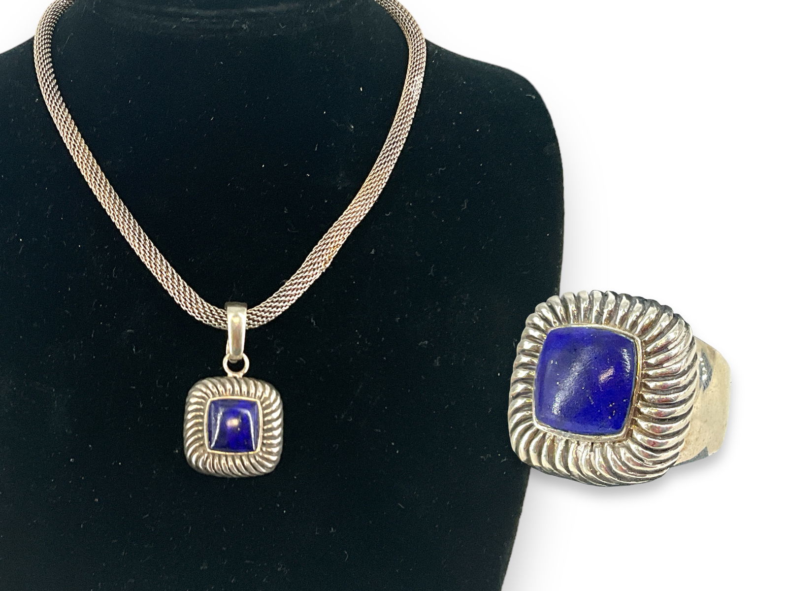 Sterling Silver and Lapis Lazuli Stone Jewelry Set (1 of 10)