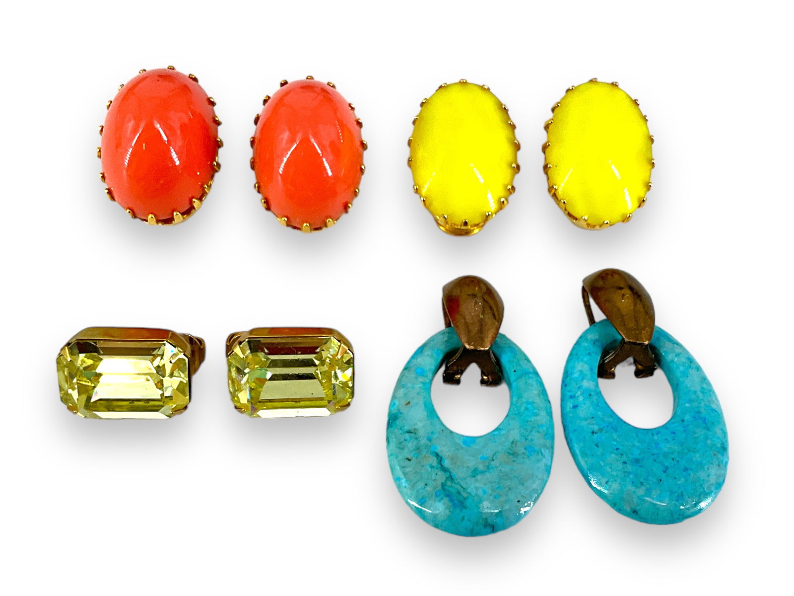 Vintage Clip-Back Earrings Including "Schriener" (1 of 7)