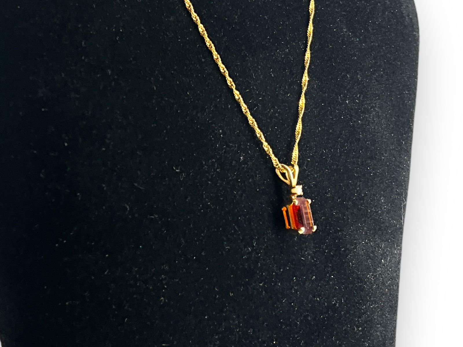 14k Garnet Necklace and Earrings (1 of 7)