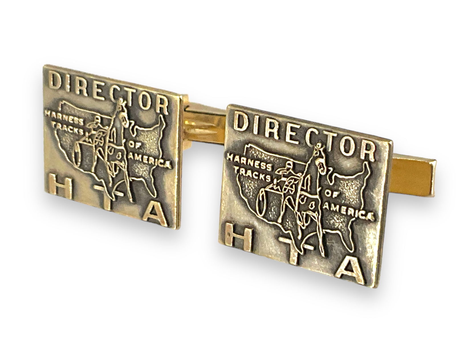 Vintage 14kt Yellow Gold "HTA" Director Cufflinks (1 of 5)