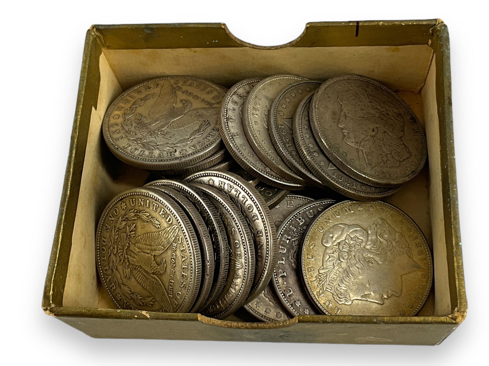 Twenty U.S. 1921 Morgan Silver Dollar Coins (1 of 8)