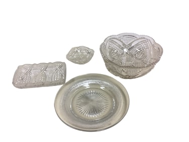 Heisey Lot of (4) Early Pattern Items