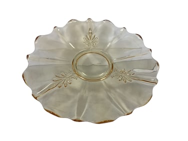 Topaz Baroque Fostoria 14" Sandwich Plate