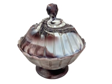 Slag Glass Dish Slag dish x 8 1/4 in. Dia (21 cm.)