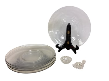 Heisey Lot of (7) Items Including Service Plates